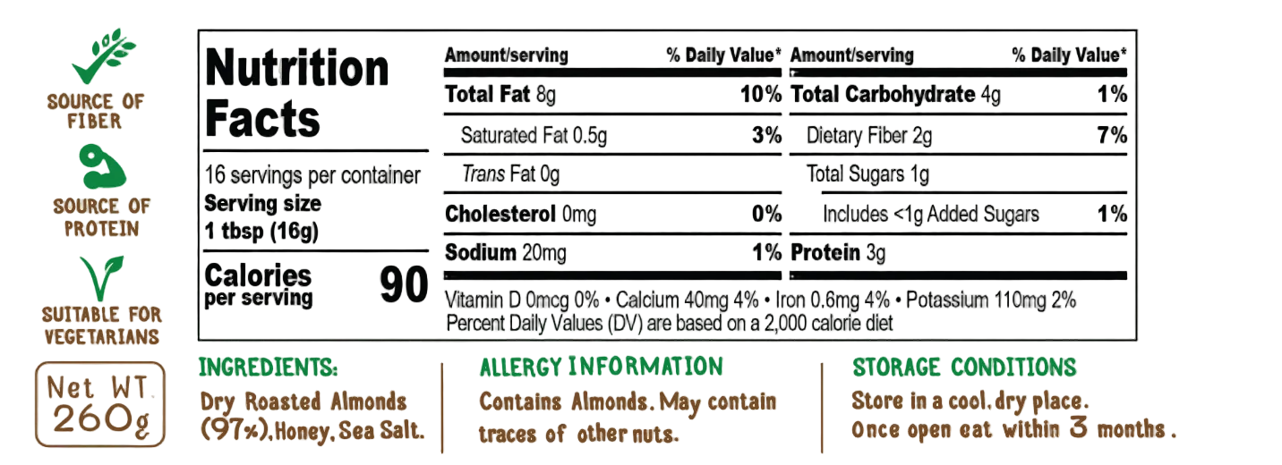 Crunchy Almond Butter (260g)