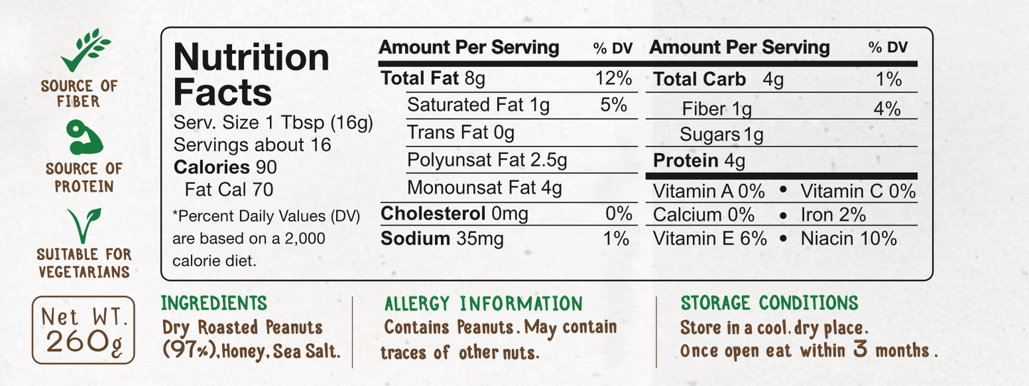 Crunchy Peanut Butter (260g)