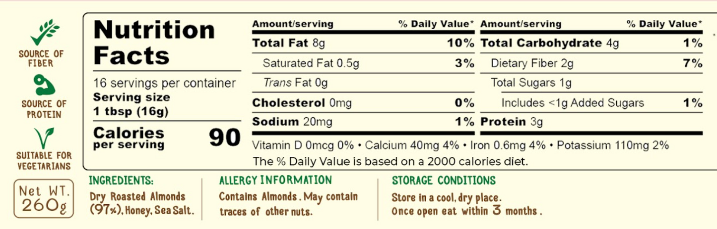 Crunchy Almond Butter (260g)