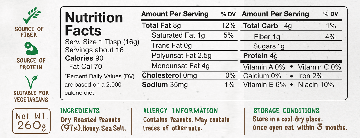 Creamy Peanut Butter (260g)